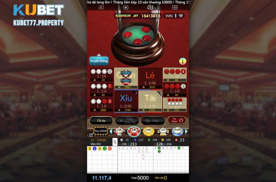 Làm giàu với con game xóc đĩa tại game Kubet77
