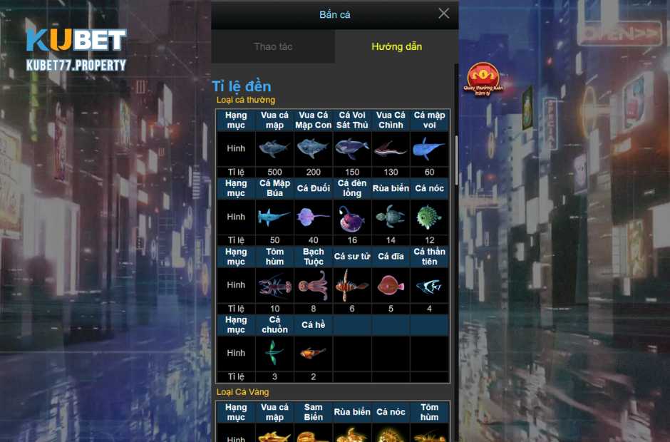 Cách trả thưởng trong trò chơi bắn cá
