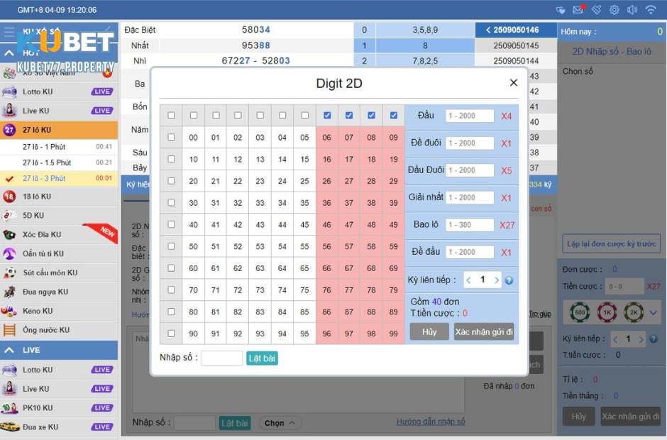 Đôi nét về dàn cược xổ của Kubet77