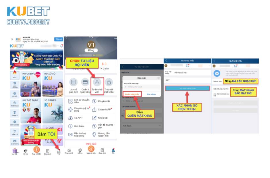 Quên mật khẩu Kubet77 thì phải làm thế nào?